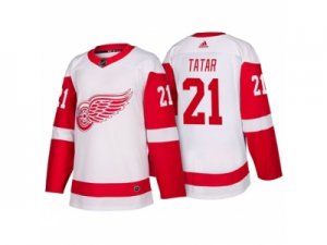 Mens Detroit Red Wings #21 Tomas Tatar White 2017-2018 adidas Hockey Stitched NHL Jersey