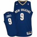 Mens Adidas New Orleans Pelicans #9 Terrence Jones Authentic Navy Blue Road NBA Jersey