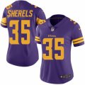 Women's Nike Minnesota Vikings #35 Marcus Sherels Limited Purple Rush NFL Jersey