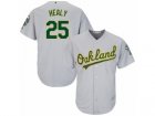 Youth Majestic Oakland Athletics #25 Ryon Healy Replica Grey Road Cool Base MLB Jersey