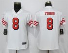Nike 49ers #8 Steve Young White Women Color Rush Vapor Untouchable Limited Jersey