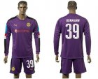 Dortmund #39 Bonmann Purple Long Sleeves Goalkeeper Soccer Country Jersey