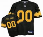 pittsburgh steelers customized jerseys black(yellow number)