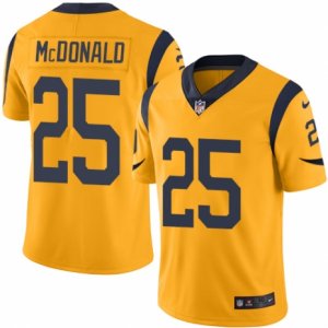 Mens Nike Los Angeles Rams #25 T.J. McDonald Elite Gold Rush NFL Jersey