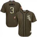 Men Chicago White Sox #3 Harold Baines Green Salute to Service Stitched Baseball Jersey
