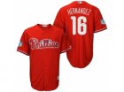 Mens Philadelphia Phillies #16 Cesar Hernandez 2017 Spring Training Cool Base Stitched MLB Jersey