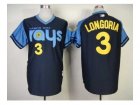 mlb jerseys tampa bay rays #3 longoria blue m&n