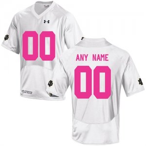 Notre Dame Fighting Irish White Mens Customized 2018 Breast Cancer Awareness College Football