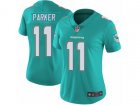 Women Nike Miami Dolphins #11 DeVante Parker Vapor Untouchable Limited Aqua Green Team Color NFL Jersey