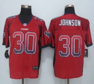 Nike Houston Texans #30 Johnson red Jerseys(Drift Fashion Elite)