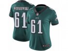 Women Nike Philadelphia Eagles #61 Stefen Wisniewski Vapor Untouchable Limited Midnight Green Team Color NFL Jersey