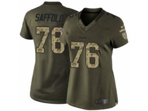 Women Nike Los Angeles Rams #76 Rodger Saffold Limited Green Salute to Service NFL Jersey