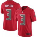 Mens Tampa Bay Buccaneers #3 Jameis Winston Nike Red Color Rush Limited Jersey