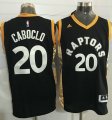 Toronto Raptors #20 Bruno Caboclo Black Gold Stitched NBA Jersey
