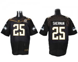 2016 Pro Bowl Nike Seattle Seahawks #25 Richard Sherman Black jerseys(Elite)