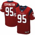 Mens Nike Houston Texans #95 Christian Covington Elite Red Alternate NFL Jersey