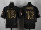 Nike Cincinnati Bengals #18 AJ Green black jerseys[Elite gold lettering fashion]