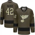St. Louis Blues #42 David Backes Green Salute to Service Stitched NHL Jersey