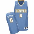 Mens Adidas Denver Nuggets #5 Will Barton Swingman Light Blue Road NBA Jersey