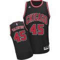 Mens Adidas Chicago Bulls #45 Denzel Valentine Swingman Black Alternate NBA Jersey