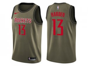 Men Nike Houston Rockets #13 James Harden Green Salute to Service NBA Swingman Jersey