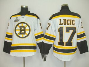nhl boston bruins #17 lucic white[2011 stanley cup champions]