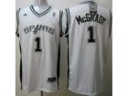 NBA San Antonio Spurs #1 Tracy McGrady white jerseys(Revolution 30)