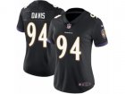 Women Nike Baltimore Ravens #94 Carl Davis Vapor Untouchable Limited Black Alternate NFL Jersey