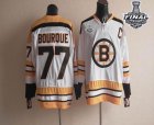 nhl jerseys boston bruins #77 bourque white[2013 stanley cup][patch C]
