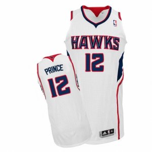 Mens Adidas Atlanta Hawks #12 Taurean Prince Authentic White Home NBA Jersey