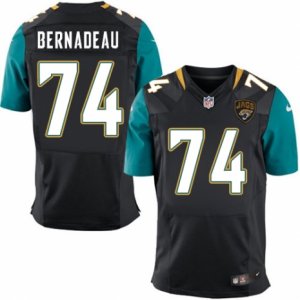 Mens Nike Jacksonville Jaguars #74 Mackenzy Bernadeau Elite Black Alternate NFL Jersey