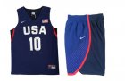 USA #10 Kyrie Irving Navy 2016 Olympic Basketball Team Jersey(With Shorts)