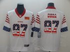Nike 49ers #97 Nick Bosa White USA Flag Fashion Limited Jersey