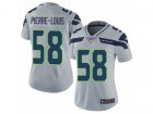 Women Nike Seattle Seahawks #58 Kevin Pierre-Louis Vapor Untouchable Limited Grey Alternate NFL Jersey