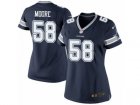 Women's Nike Dallas Cowboys #58 Damontre Moore Limited Navy Blue Team Color NFL Jersey
