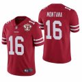 Nike 49ers #16 Joe Montana Red 75th Anniversary Vapor Untouchable Limited