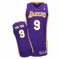 Mens Adidas Los Angeles Lakers #9 Nick Van Exel Authentic Purple Road NBA Jersey