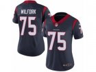 Women Nike Houston Texans #75 Vince Wilfork Vapor Untouchable Limited Navy Blue Team Color NFL Jersey