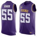 Nike Minnesota Vikings #55 Anthony Barr Purple Team Color Men Stitched NFL Limited Tank Top Jersey