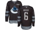 Men Adidas Vancouver Canucks #6 Brock Boeser Black 1917-2017 100th Anniversary Stitched NHL Jersey