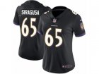 Women Nike Baltimore Ravens #65 Nico Siragusa Black Alternate Vapor Untouchable Limited Player NFL Jersey