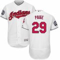 Mens Majestic Cleveland Indians #29 Satchel Paige White 2016 World Series Bound Flexbase Authentic Collection MLB Jersey