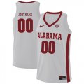 Alabama Crimson Tide White Mens Customized College Basketball Jersey