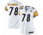 Womens Nike Pittsburgh Steelers #78 Alejandro Villanueva Limited White NFL Jersey