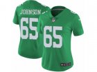 Women Nike Philadelphia Eagles #65 Lane Johnson Limited Green Rush NFL Jersey