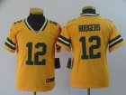 Nike Packers #12 Aaron Rodgers Gold Youth Inverted Legend Limited Jersey