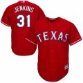 Mens Majestic Texas Rangers #31 Ferguson Jenkins Replica Red Alternate Cool Base MLB Jersey