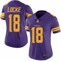 Women's Nike Minnesota Vikings #18 Jeff Locke Limited Purple Rush NFL Jersey