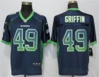 Nike Seahawks #49 Shaquill Griffin Navy Drift Fashion Elite Jersey