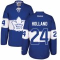 Mens Reebok Toronto Maple Leafs #24 Peter Holland Authentic Royal Blue 2017 Centennial Classic NHL Jersey